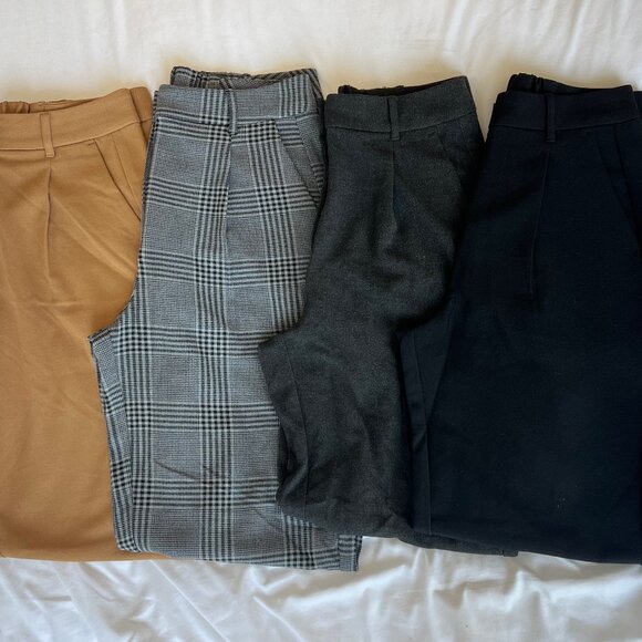 Old Navy Extra High Waisted Taylor Wide Leg Trouser Pants - 4 Pairs - Sz Medium - Picture 1 of 12